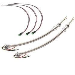 Speedway Braided Stainless Steel Headlight Conduit & 5/16" LEDs