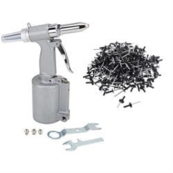 Speedway Pneumatic Air Riveter Pop Rivet Gun Tool & 3/16" Rivets
