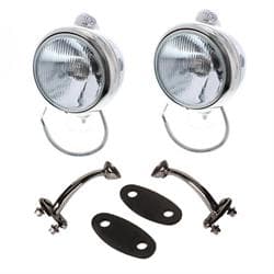 Guide 682-C Syle Stainless Steel Headlights w/Mounts and Pads