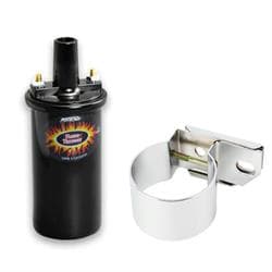 PerTronix 40011 Flame-Thrower Black Coil & Chrome Bracket