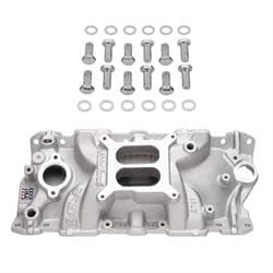 Edelbrock Performer EPS Chevy Intake Manifold & Chrome Bolts