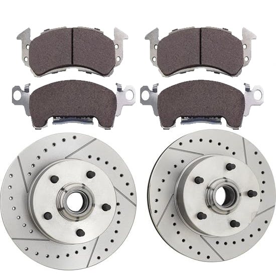 Stage 1 Disc Brake Upgrade Kit for 1969-74 GM, Hawk DTC-30 Pads