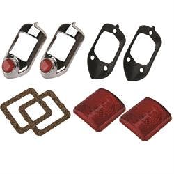 1951-52 Chevy Taillight Bezels, Lenses, Gaskets & Rubber Pads