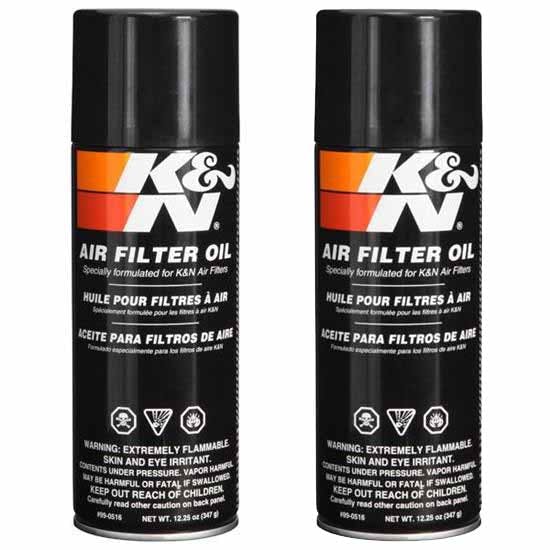 K&N Air Filter Oil, Filtercharger, 12 oz Aerosol, 2 Pack