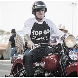 Hop Up Magazine 1951 Baseball T-Shirt, White/Black