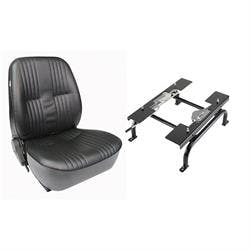 Low Back Vinyl Bucket Seat, Passenger Side, Black, w/Seat Mount
