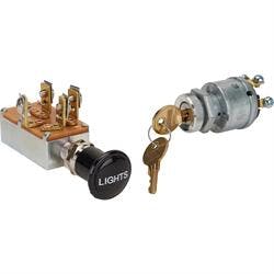 Universal 4-Way Headlight Switch w/Keys and Headlight Switch
