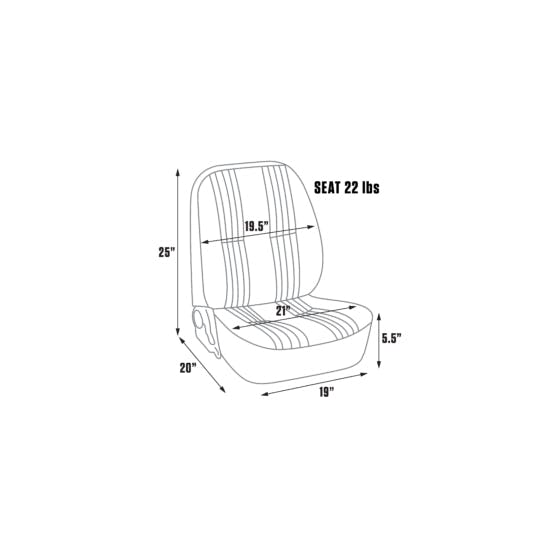 Procar Low Back Vinyl Bucket Seats and Universal Mounts