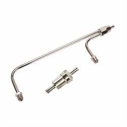 Double Pumper Chrome Dual-Feed Fuel Line & 3/8 Inch Fuel Filter