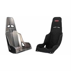 55 Series Aluminum Racing Seat and Black Tweed Cover, 17 Inch