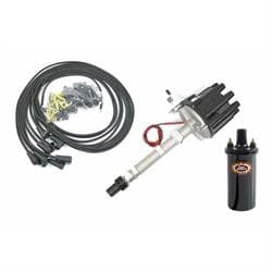 Pertronix Frame-Thrower Distibutor, Black Coil and Wire Kit 