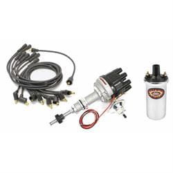 PerTronix Flame-Thrower Dist Ford SB, Chrome Coil and Ford Wires 