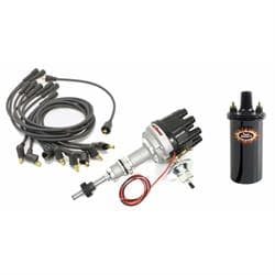Pertronix Flame-Thrower Distrbutor Ford SB Black 6v Coil and Ford