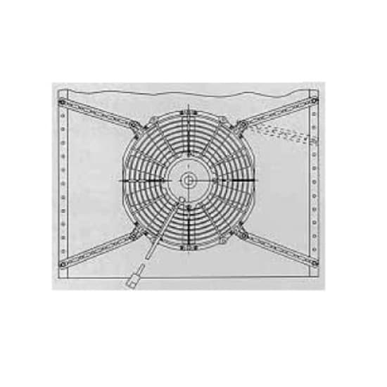 SPAL Pull Type Curved Blade Radiator Cooling Fan & Mount Kit