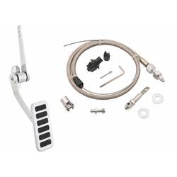 Polished Aluminum Gas/Throttle Pedal & Throttle Cable Kit