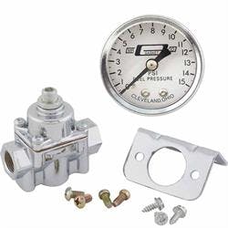 Fuel Pressure Gauge, 1-1/2 In, 0-15 psi & Pressure Regulator 4-9 