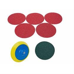 8" Hooked Backing pad, 5pc 36 Grit and 24 Grit Disc 