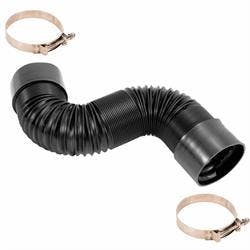 Air Ducting Tube, 41 Inch Long & Stainless Hose Clamps