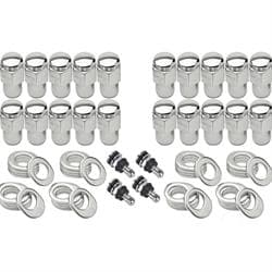 Lug Nuts, 1/2 RH, Center & Offset Washers w/Valve Stems