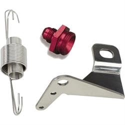 Carb Bracket, Throttle Spring & Fuel Inlet Fitting, Center Bowl