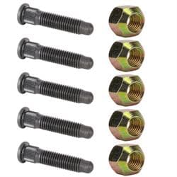 GN Press-In Wheel Studs and Single Taper Lug Nuts, 5 Pack