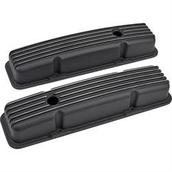 1958-1986 SBC 283-305-327-350-400 Short Finned Valve Covers, Black