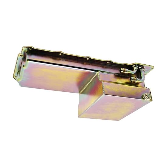 LS Swap Conversion Low Profile Oil Pan, Zinc, 90 Degree 10 AN