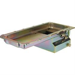 LS Swap Conversion Low Profile Oil Pan, Zinc, 90 Degree 10 AN
