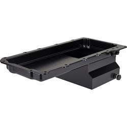 LS Engine Swap Conversion Low Profile Oil Pan, Black, 10 AN