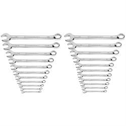 Powerbuilt Combination Wrench Set, Metric & SAE, 22 Piece 