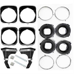 1969 Chevelle Grill Bucket Kit, Bezels and Extensions