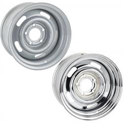 Speedway Steel GM-Style 15 Inch Rally Truck Wheel, 5 On 5 Inch