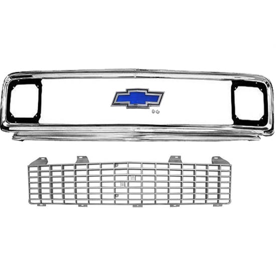 Dynacorn 1971-72 Chevy Pickup Grill, Insert and Emblem Kit