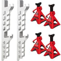 Jack Stand Wall Hangers and 2-Ton Jack Stands Kit