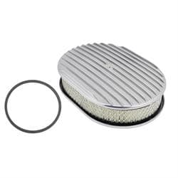 Finned Aluminum Oval Air Cleaner, 12 In & Super Seal Base Gasket