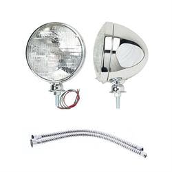 Stainless Steel Dietz Type Headlights and Conduit Set, 12 Inch