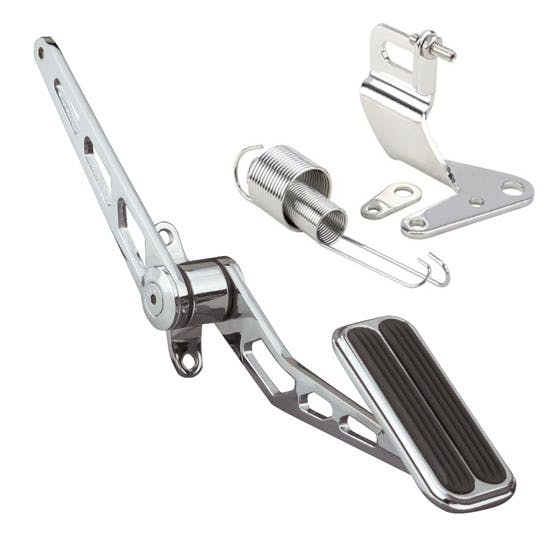 Standard Steel Throttle Pedal, Bracket and Return Spring, Black