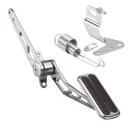 Standard Steel Throttle Pedal, Bracket and Return Spring, Black