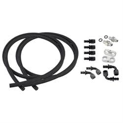 Trans Oil Cooler Line Install Kit, -6AN to 1/4 Inch, 12 ft. Hose