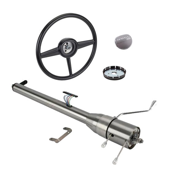 1947-54 GM Pick-up Steering Column and Wheel Kit, Plain