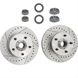 1969-72 GM Drilled & Slotted Brake Rotors w/Bearings & Seals