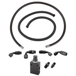 GEN II Power Steering Hose & Valve Kit, AN6, Black Hose/Fittings