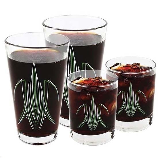 Pinstriped Pint & Rocks Glass Set