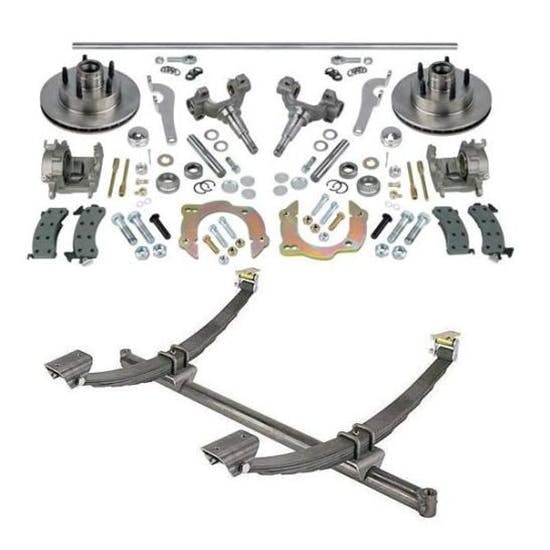HD Gasser Straight Axle Chevy Spindle/Brake Kit 52-1/2 Hub-to-Hub