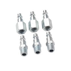 RapidAir K5226 Quick Coupler Plug, 30 CFM, 6 Pack, 1/4In NPT, M/F