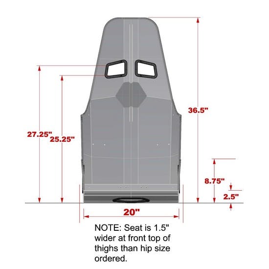Kirkey 55200 Aluminum 20 Inch 55 Series Seat