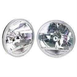 Speedway 7 Inch Fluted Replacement Headlights w/ Clear Turn Signal