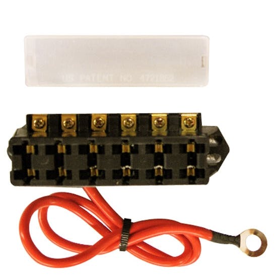 Speedway Slimline 12 Volt 6-Terminal Fuse Block