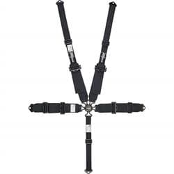 Speedway 5 Point Harness, Cam Lock, Pull Down, Hans, Black