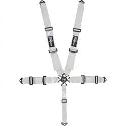 Speedway Elite, 5 Point Seat Belt Harness, Cam Lock, Silver